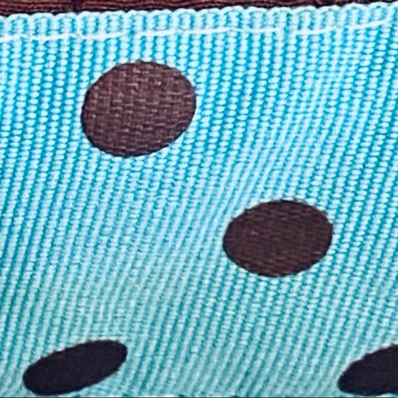 🌟HP🌟NWOT Brown & Blue Polka Dot Quilted Tote Bag by Belvah - Picture 13 of 13